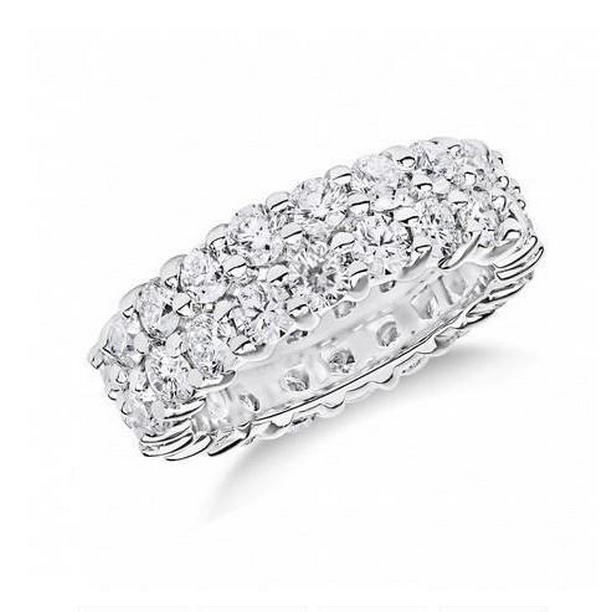 55539 6 CT Brilliant Cut Diamonds Womens Wedding Band, Size 6.5
