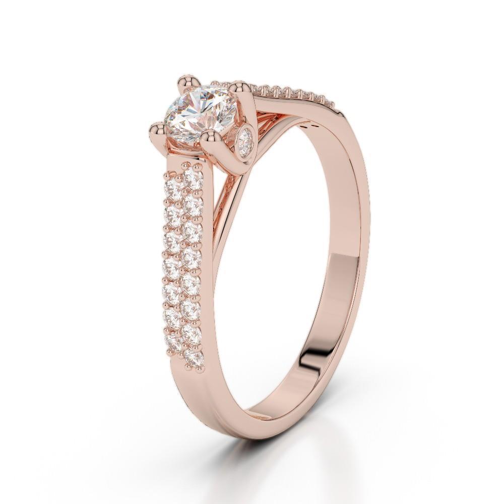 Picture of Harry Chad Enterprises 56967 1.90 CT Sparkling Diamonds Wedding Ring, 14K Rose Gold - Size 6.5