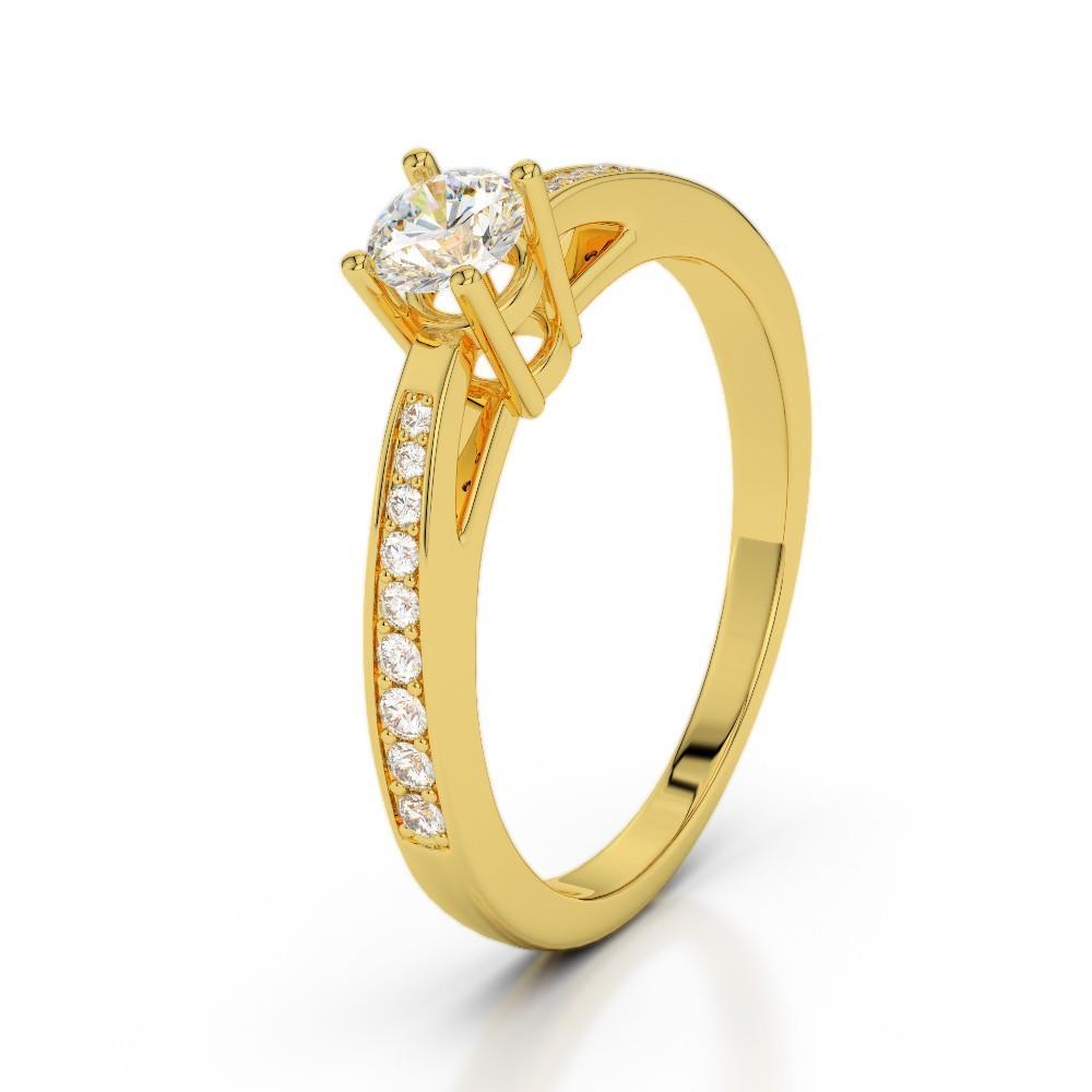 Picture of Harry Chad Enterprises 56968 Sparkling 1.50 CT Diamond Engagement Ring&#44; Yellow Gold - Size 6.5