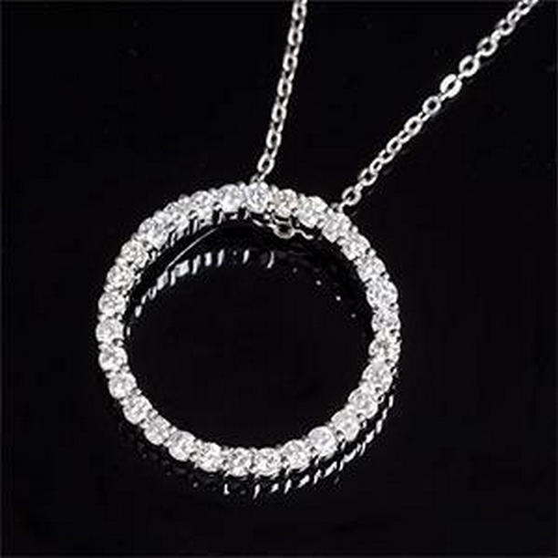 Picture of Harry Chad Enterprises 58014 14K White Gold Brilliant Cut 2.70 CT Diamonds Pendant Necklace