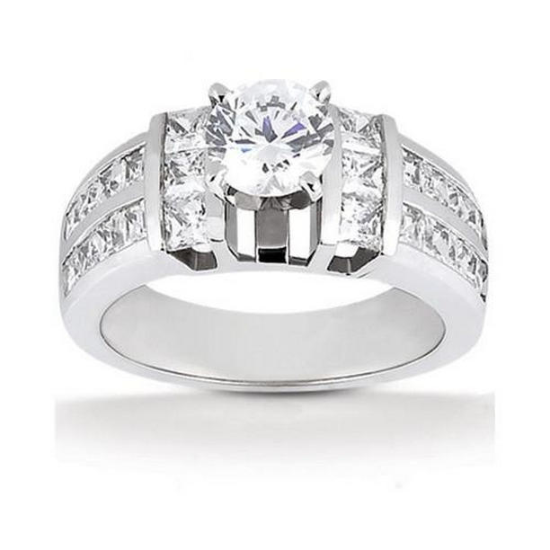 3.01 CT Diamond Anniversary Ring, 14K White Gold - Size 6.5