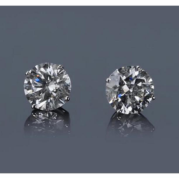 61798 2 CT 14K White Gold Diamond Stud Earring