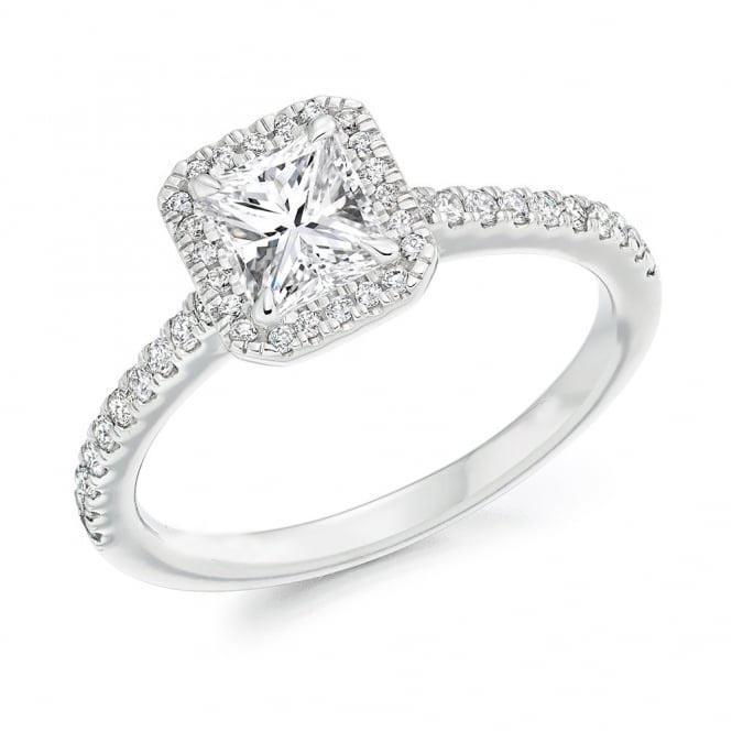 2.50 CT White Gold Diamond Engagement Ring, Size 6.5