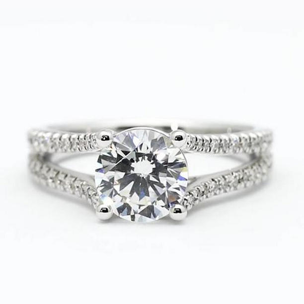 Picture of Harry Chad Enterprises 65393 2.50 CT 14K White Gold Engagement Diamond Ring, Size 6.5
