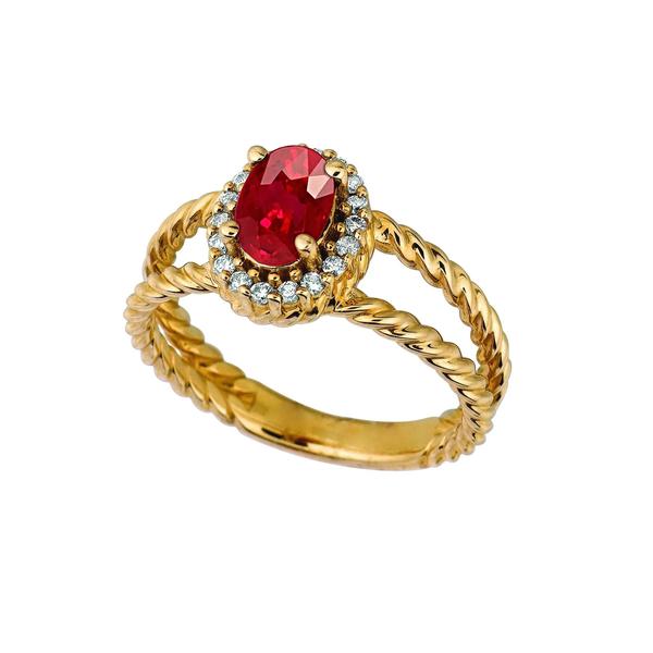 65413 1.16 CT Diamond Ruby Oval Gemstone Ring, 14K White Gold - Size 6.5