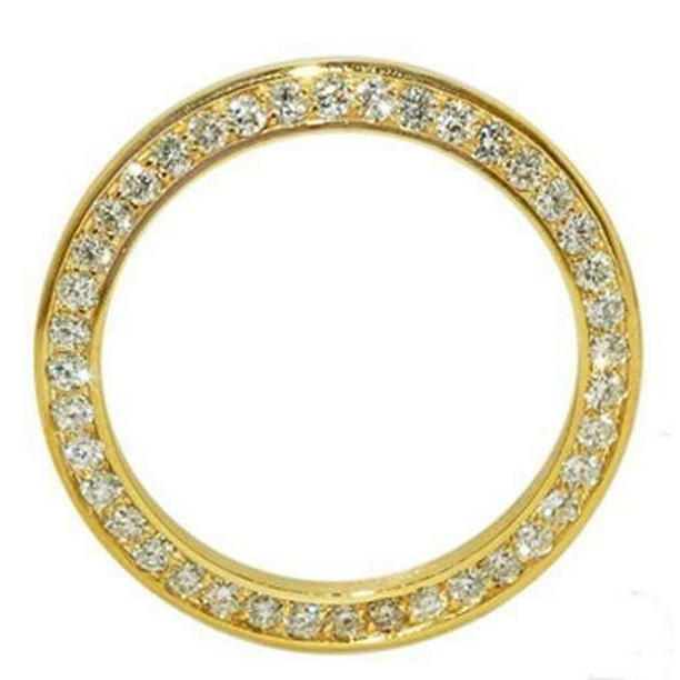 Picture of Harry Chad Enterprises 65433 31 mm 18K Yellow Gold 2 CT Round Diamond Watch Bezel