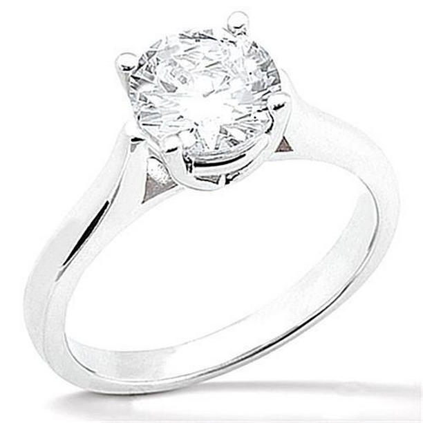 Picture of Harry Chad Enterprises 1678 1.50 CT Diamond Solitaire 14K White Gold Engagement Ring, Size 6.5