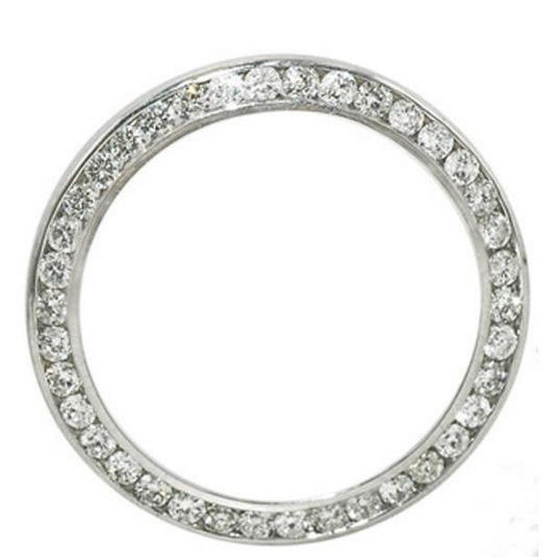 Picture of Harry Chad Enterprises 24864 41 mm 3.50 CT Womens Round Custom Diamond Bezel for Rolex Datejust or Date