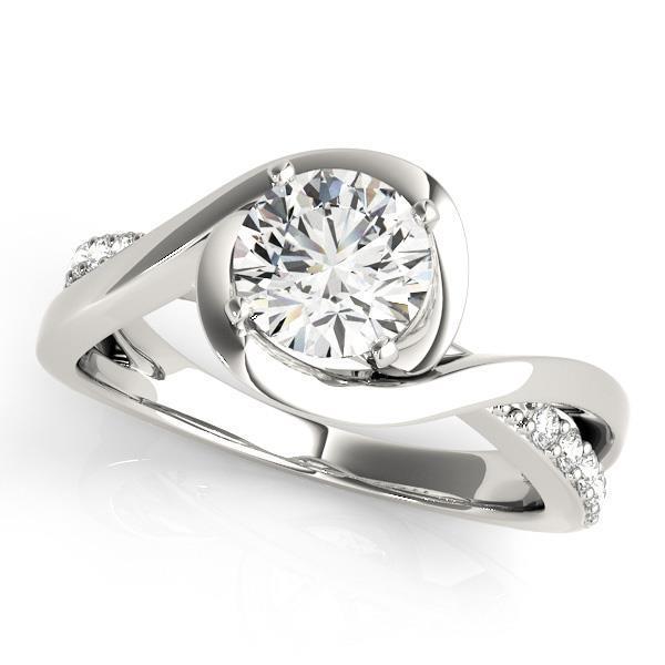 Picture of Harry Chad Enterprises 35964 Round Diamond 1.30 CT Twisted Shank Engagement Ring, Size 6.5
