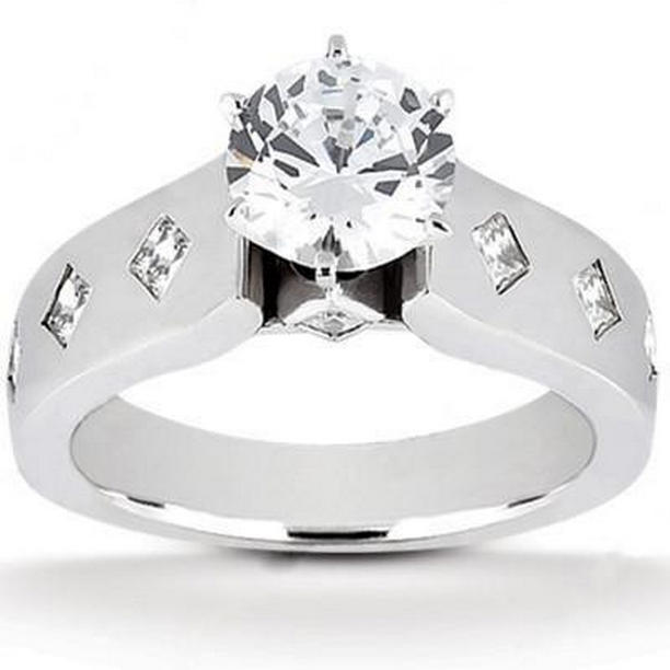 4006 Diamond Anniversary Ring 2.01 CT White Gold with Accents, Size 6.5