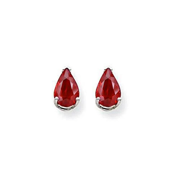 Picture of Harry Chad Enterprises 41489 1.80 CT Ruby Earring&#44; 14K White Gold