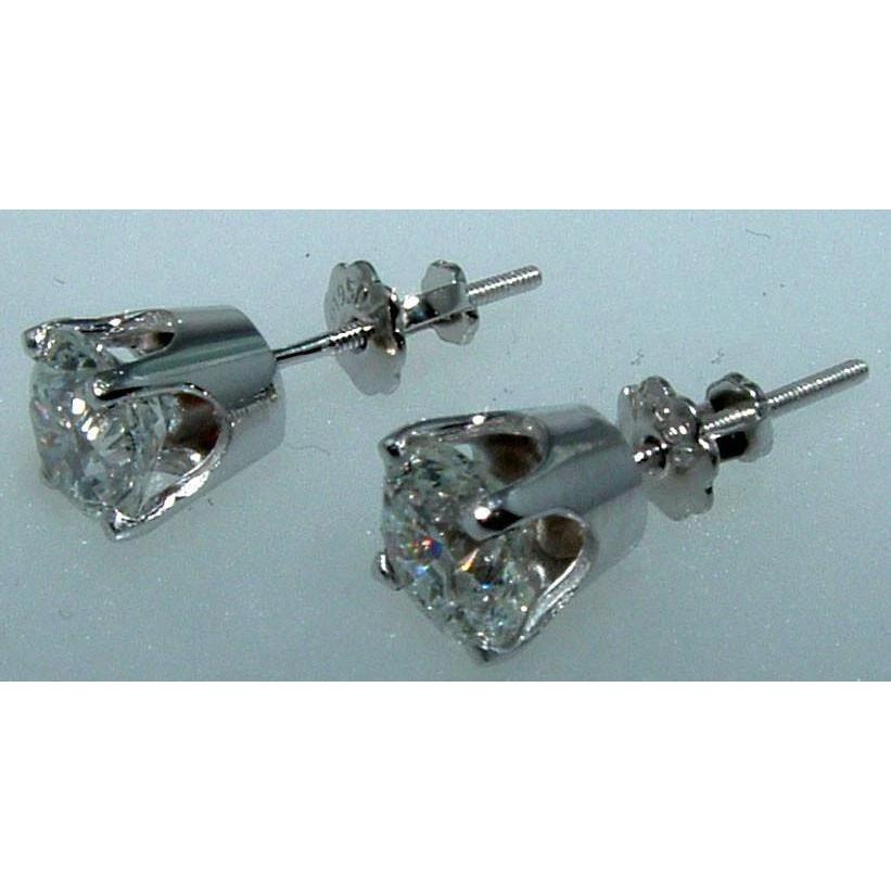 50973 Diamond Womens 1.05 CT Beautiful Stud Earrings, 14K White Gold