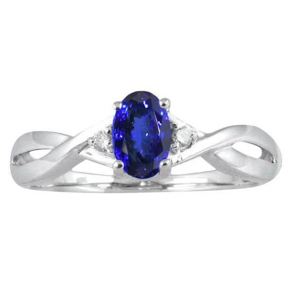 5596 Antique Style Oval Tanzanite & Round Diamonds 1.60 CT Ring, Size 6.5