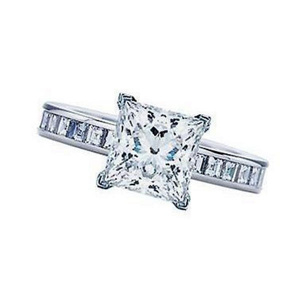 Picture of Harry Chad Enterprises 55985 1.76 CT Diamonds Princess Cut Engagement Ring, Gold - Size 6.5