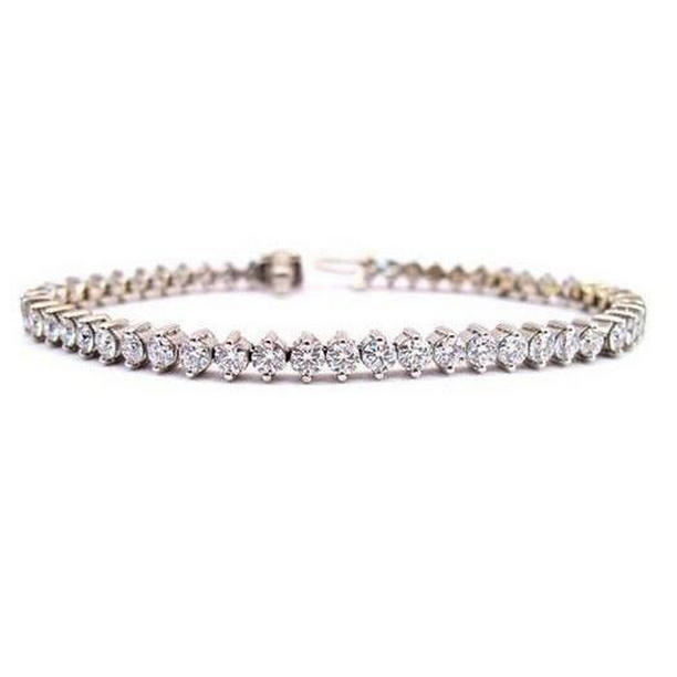 57032 Round Cut 5.00 CT Diamonds Tennis Bracelet, 14K White Gold