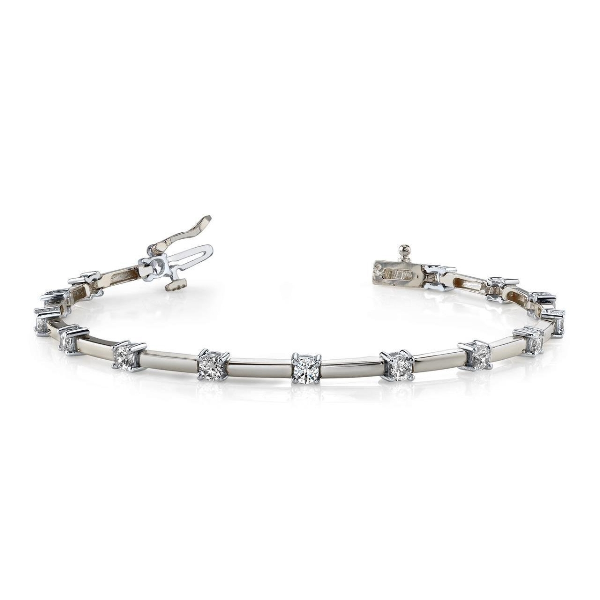 58110 Sparkling Round Cut Diamond 2.25 CT Fine Tennis Bracelet