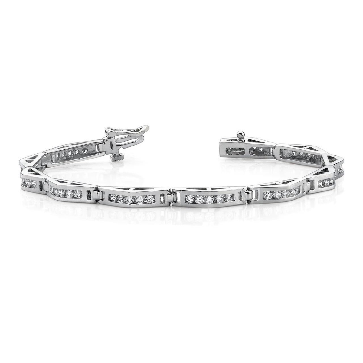 6 CT Gorgeous Round Cut Diamond Channel Set Bracelet
