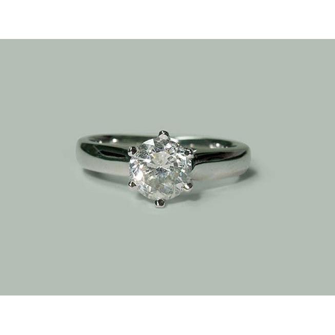 6029 131 CT Diamond White Gold Solitaire Ring Size 65