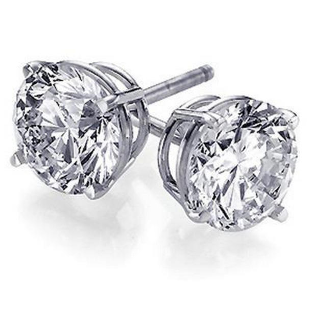 63992 Diamond 2.50 CT Solid Gold Stud Earrings