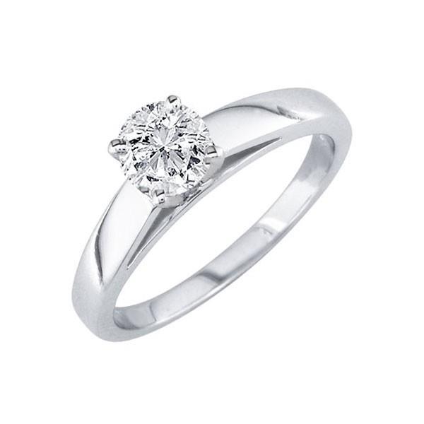 Gorgeous Solitaire 1.50 CT Round Diamond Anniversary Ring, White Gold - Size 6.5