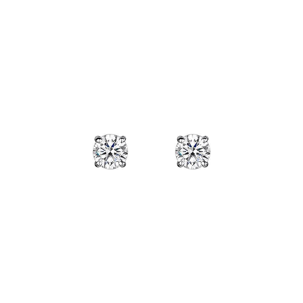 64667 Round Cut 2.20 CT Diamond Lady Stud Earrings