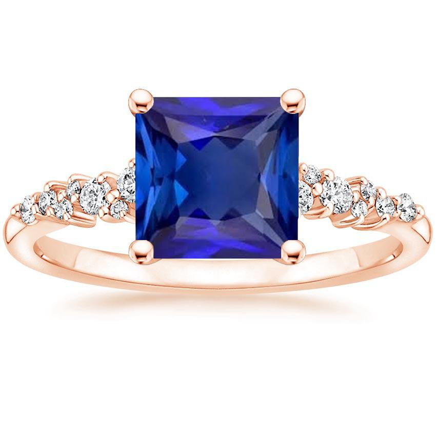 Picture of Harry Chad Enterprises 66097 5.50 CT Womens Rose Gold Ceylon Sapphire with Accents Diamond Ring&#44; Size 6.5