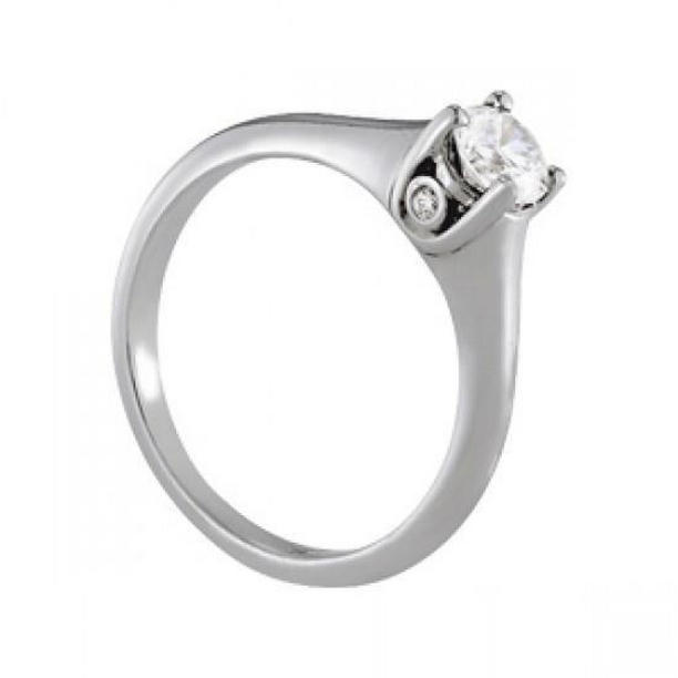 Picture of Harry Chad Enterprises 10728 0.75 CT Solitaire Diamond Engagement Ring&#44; 14K White Gold - Size 6.5