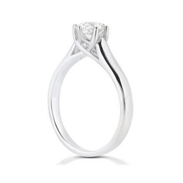 Picture of Harry Chad Enterprises 109 0.75 CT Round Diamond Solitaire Ring&#44; 14K White Gold - Size 6.5