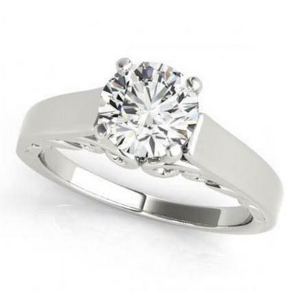 Picture of Harry Chad Enterprises 11079 2.01 CT Diamond Solitaire Engagement Ring&#44; 14K White Gold - Size 6.5