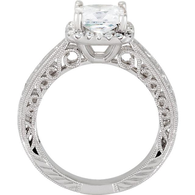 4564 1.71 CT Cushion Diamond Engagement Solitaire Ring, 14K White Gold - Size 6.5