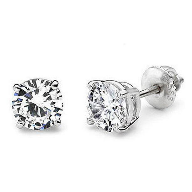 53663 Diamond 1.5 CT 14K White Gold Diamond Stud Earrings
