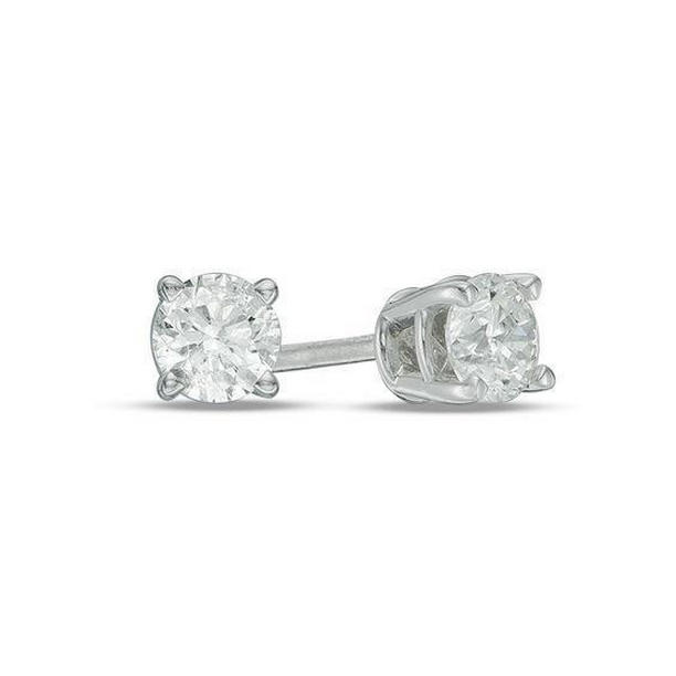 56304 Round Cut Sparkling 2.00 CT Diamonds Stud Earrings, 14K White Gold