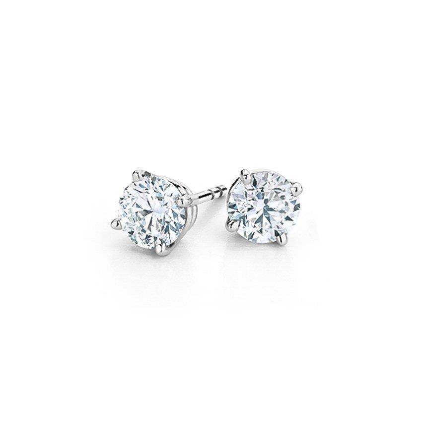 F Vs1 Prong Set 1.50 CT Diamonds Womens Stud Earrings, 14K Gold