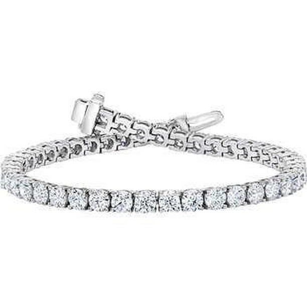 57133 5 CT Ladies Round Cut Diamond White Gold Tennis Bracelet