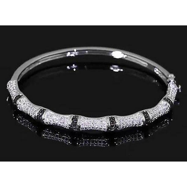6 CT Womens Diamond Bangle, White Gold