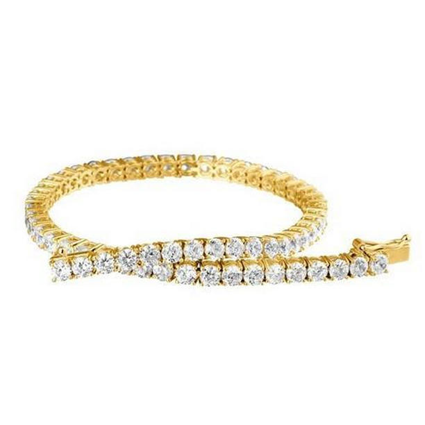 Picture of Harry Chad Enterprises 57197 Round Diamond Tennis Ladies 6 CT Solid Bracelet&#44; 14K Yellow Gold