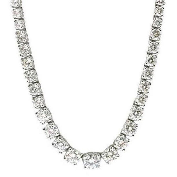 Picture of Harry Chad Enterprises 57218 16 in. 9 CT Diamonds Tennis Graduated Riviera Necklace