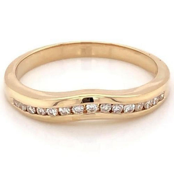 0.75 CT Womens Diamond Anniversary Band, Yellow Gold - Size 6.5