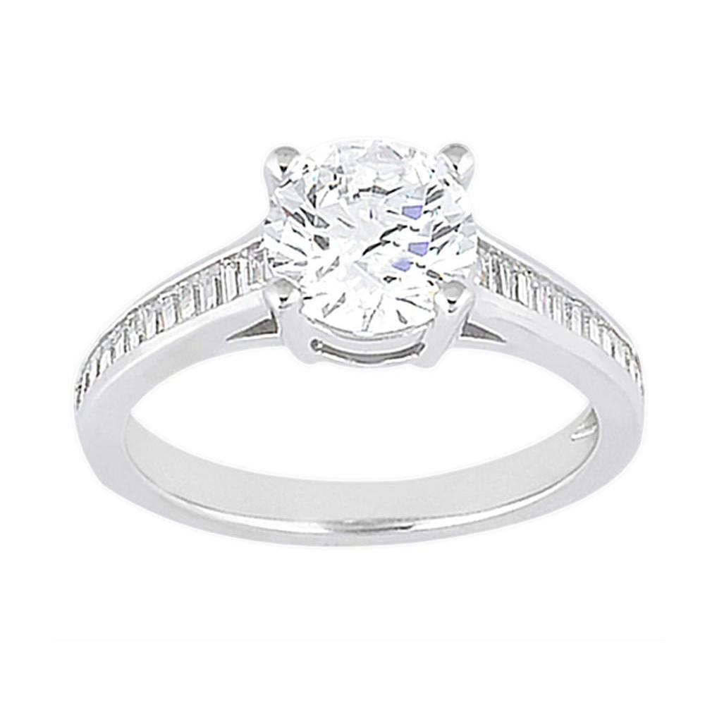 Picture of Harry Chad Enterprises 5846 Channel Setting Diamond 2.31 CT Engagement Solitaire Ring, Size 6.5