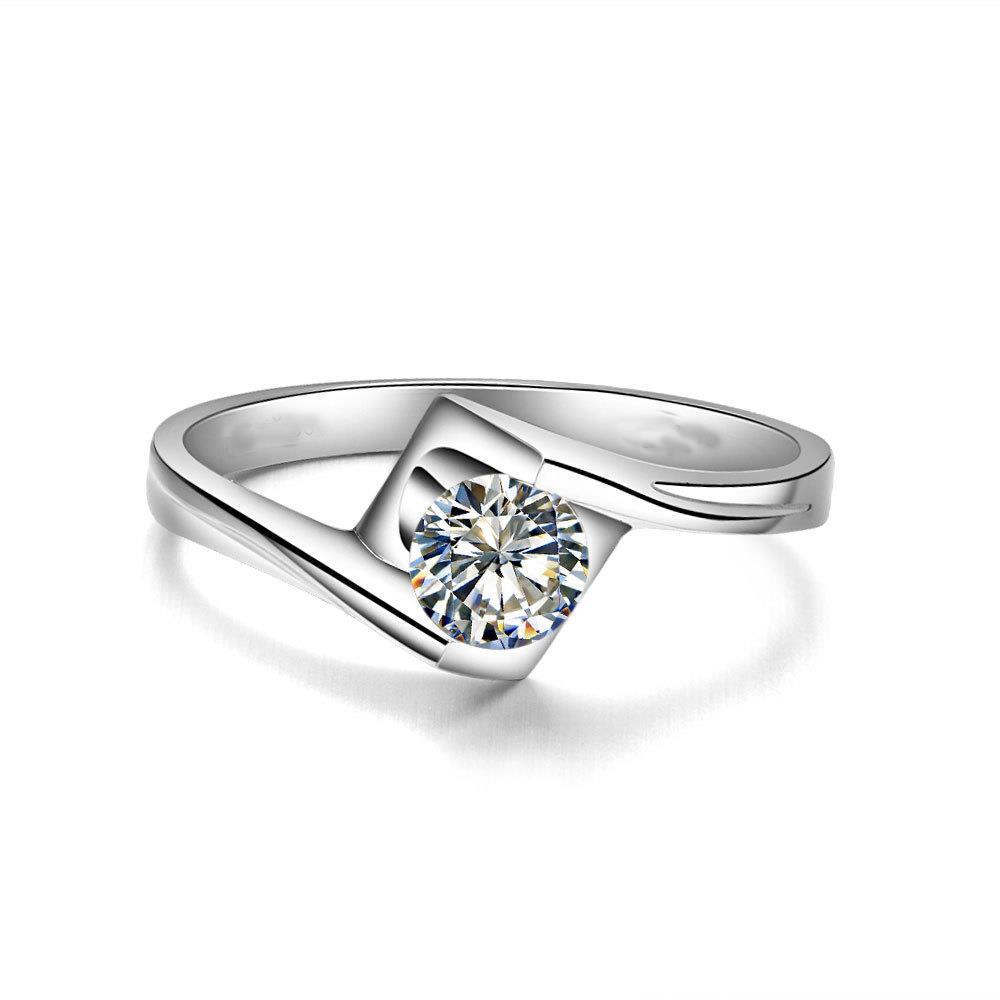 Picture of Harry Chad Enterprises 58487 1.25 CT Solitaire Gorgeous Brilliant Cut Diamond Engagement Ring, Size 6.5