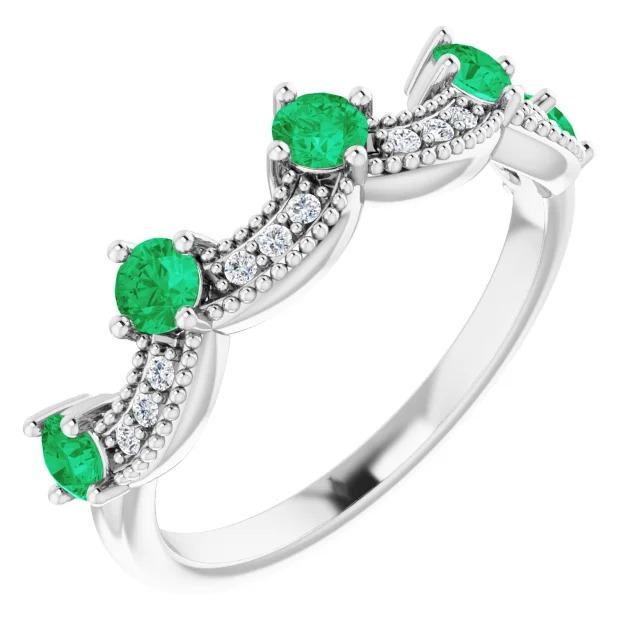 1.74 CT Crown Style Womens Diamond Wedding Band, Size 6.5