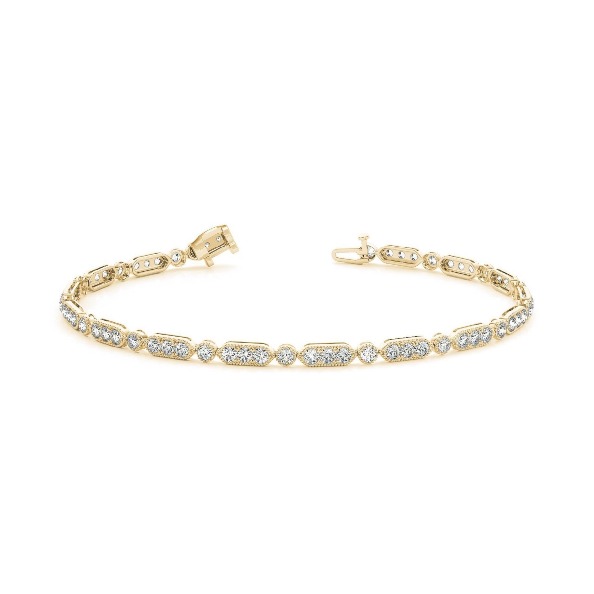 60357 512 CT White Gold Round Diamond Bracelet