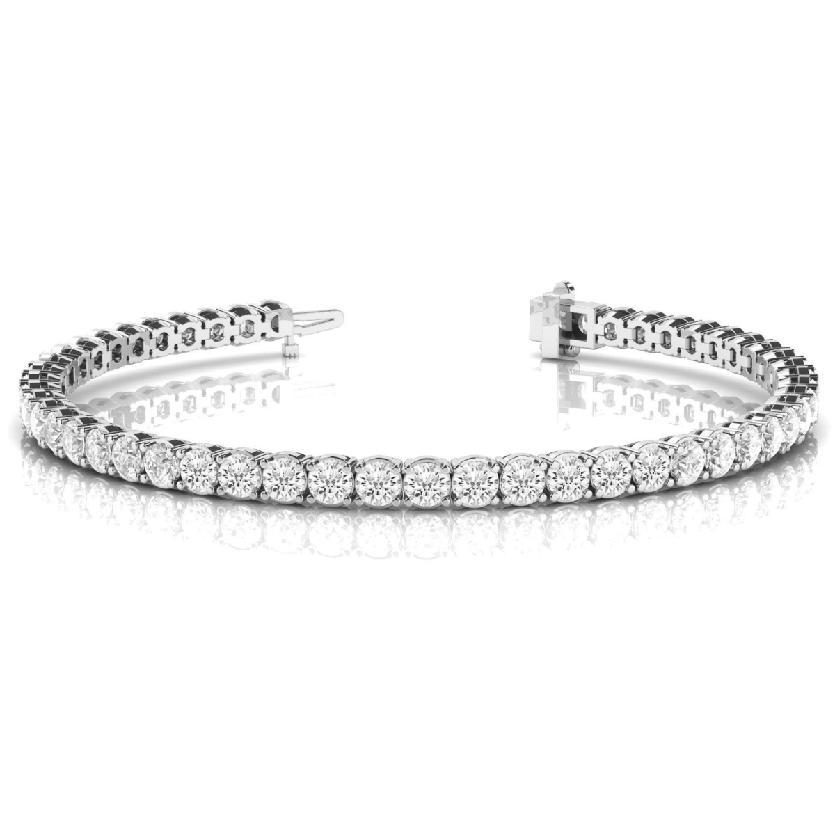 7.50 CT Round Cut Sparkling Diamonds Tennis Bracelet