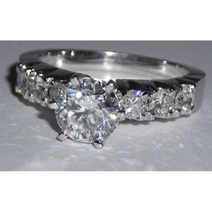 1.60 CT Diamond Engagement Ring, White Gold - Size 6.5