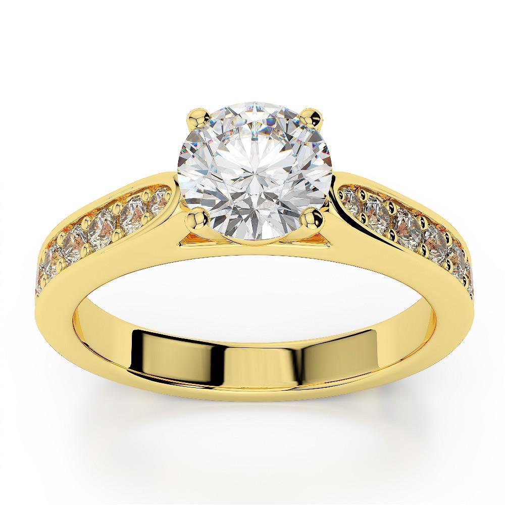 Picture of Harry Chad Enterprises 62582 2.65 CT Round Cut Diamonds Anniversary Ring&#44; 14K Yellow Gold - Size 6.5