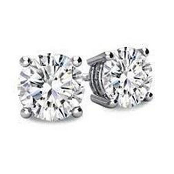 62603 1.70 CT Round Cut White Gold Diamond Stud Earring