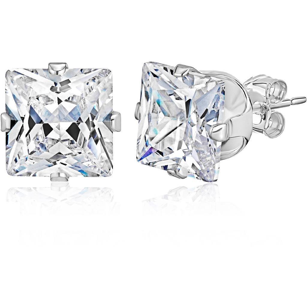 Princess Solitaire 1.90 CT Gold Diamond Stud Earring