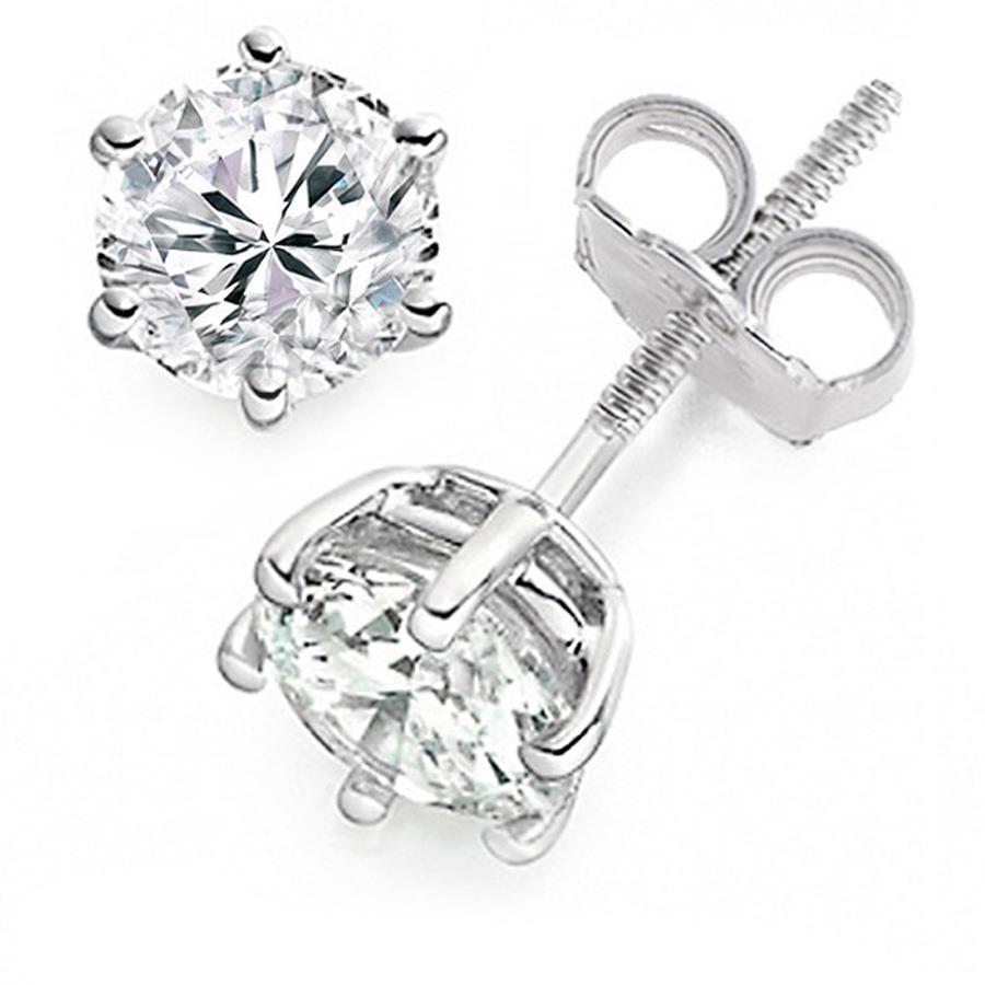 64040 2.30 CT White Gold Diamond Stud Earring