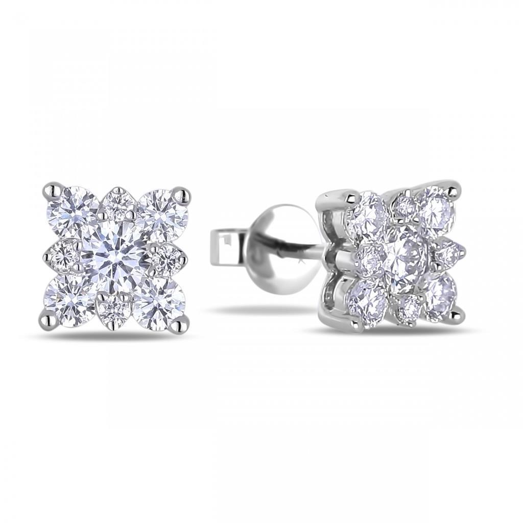 4.20 CT Round Cut Gorgeous Diamonds Lady Stud Earring, White Gold