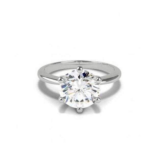 Picture of Harry Chad Enterprises 64733 1.50 CT Round Diamond Engagement Ladies Solitaire Ring, Size 6.5
